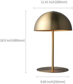 Size reference image – gold dome desk lamp 19 inch tall