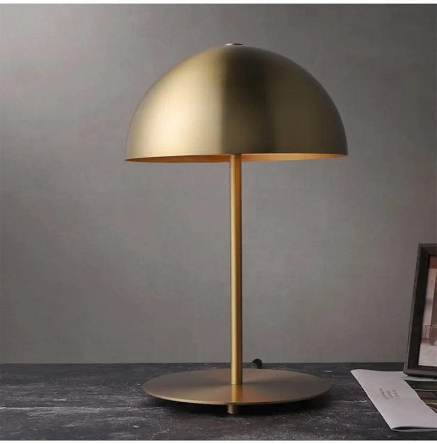 Modern dome table lamp – full clean front view on white background