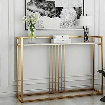 Clean view of console table in luxury interior setup