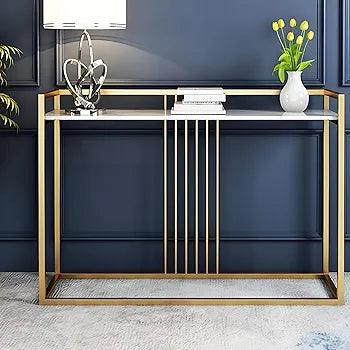 Console table styled with table lamp – premium home setting
