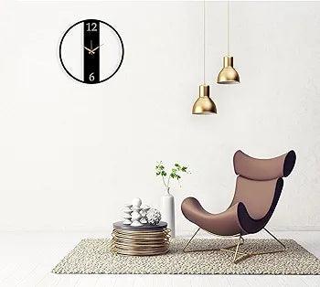 N I CREATIONS analog wall clock stylishly displayed above a modern chair in a chic home decor setting