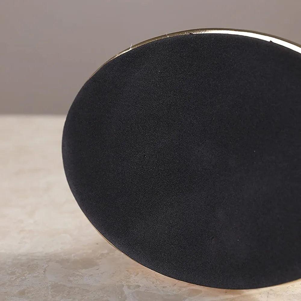 Elegant N I CREATIONS candlestick holder pillar with a sleek black base for stylish home decor