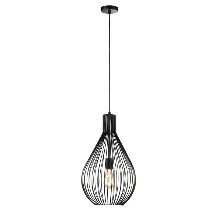 N I CREATIONS Black Ceiling Lamp with Elegant Wire Design for Modern Home Decor