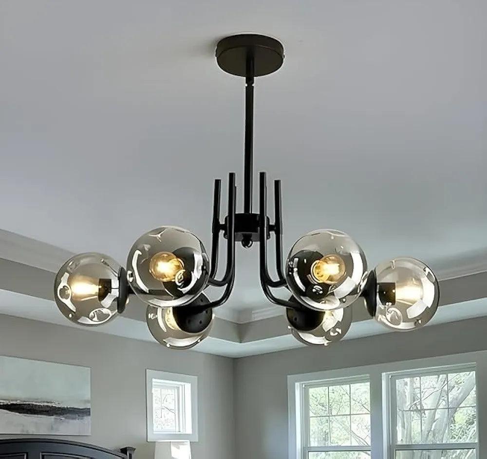 N I CREATIONS chandelier pendant lamp ceiling with stylish globe lights for modern home decor