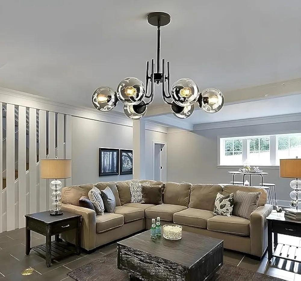 Modern chandelier pendant lamp ceiling featuring elegant globe lights for stylish home decor