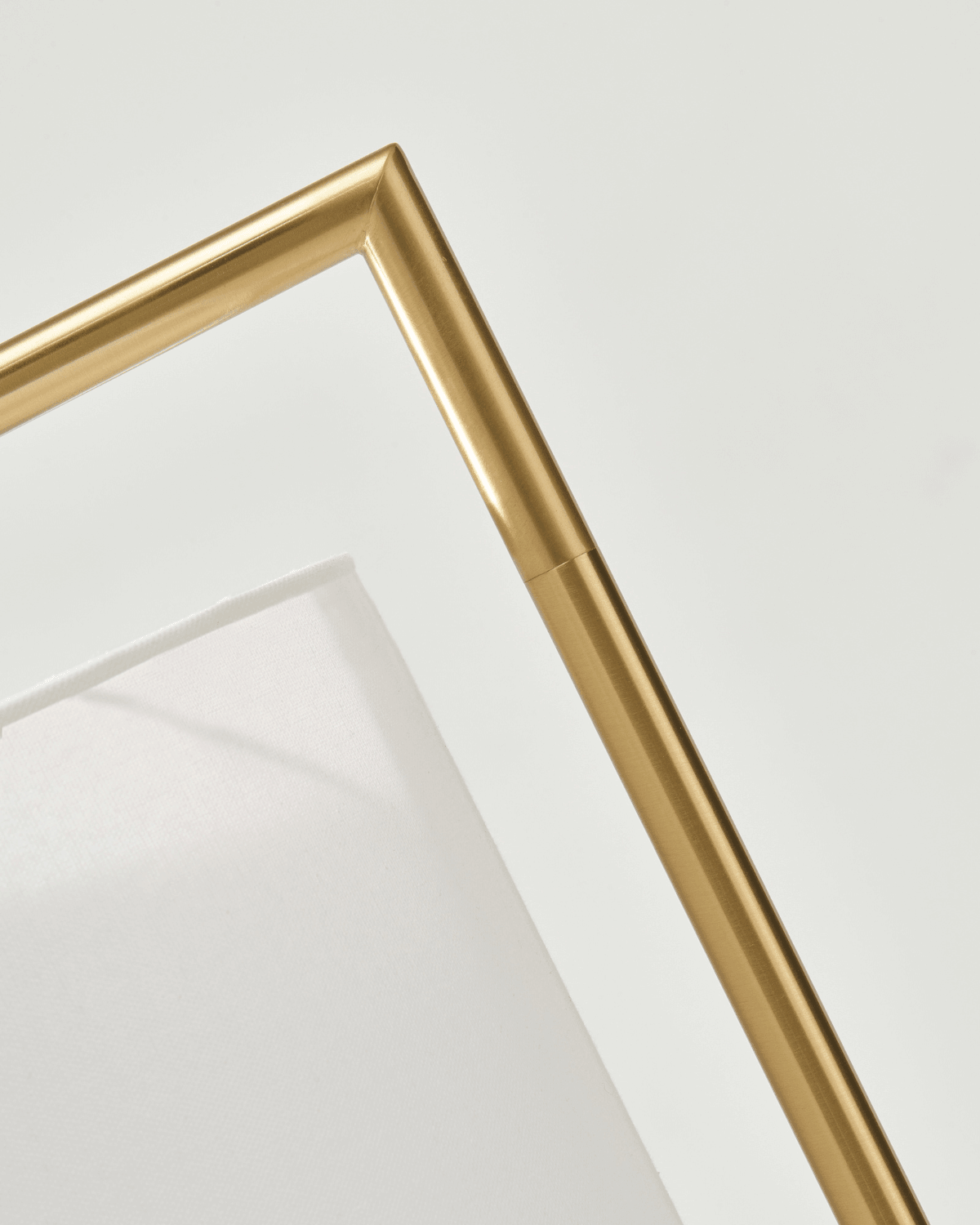Elegant N I CREATIONS Floor Lamp with a sleek gold frame and a soft white shade