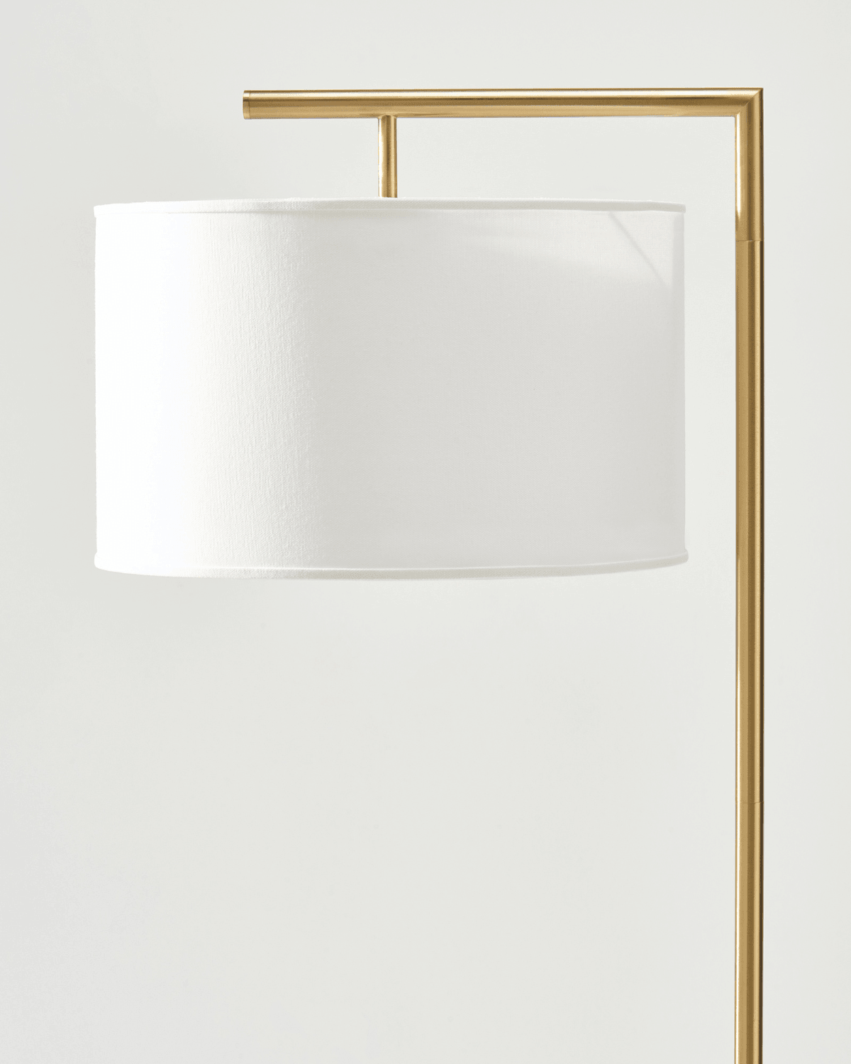 N I CREATIONS Floor Lamp with a sleek gold base and a simple white shade for modern home decor