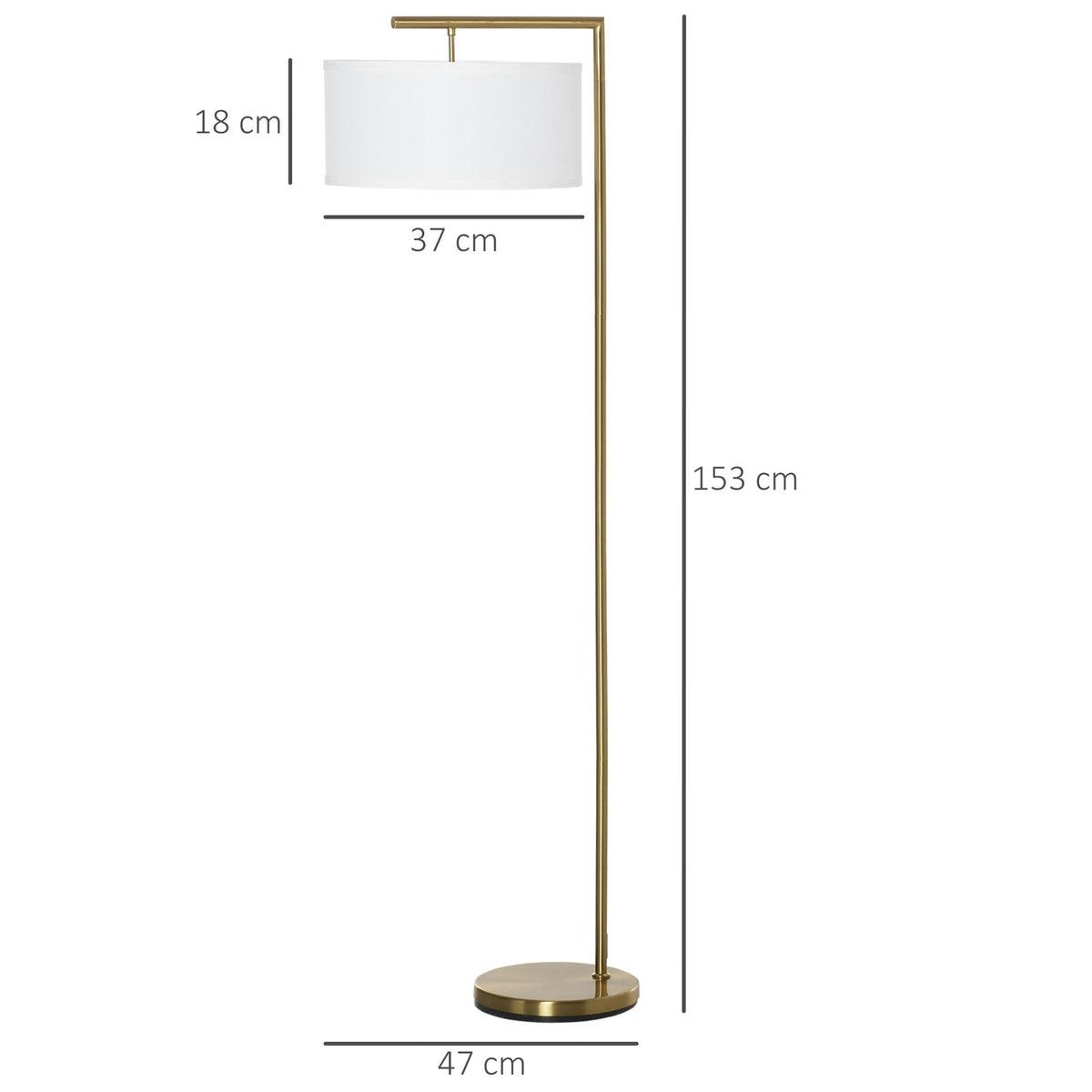 Elegant N I CREATIONS Floor Lamp with a white shade and a sleek gold base for modern home decor