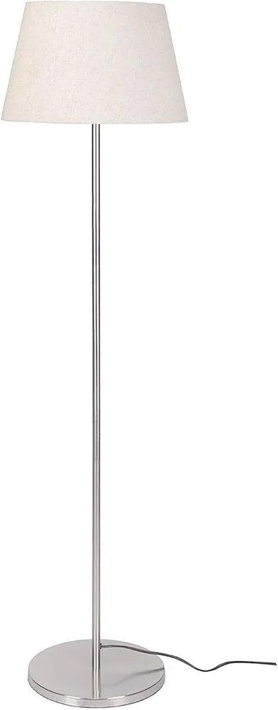 N I CREATIONS Modern Floor Lamp with a White Shade and Sleek Metal Base for Home Decor