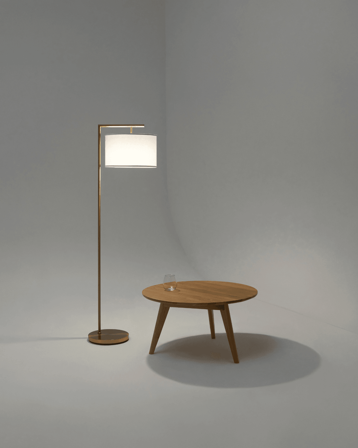 N I CREATIONS Modern Floor Lamp with White Shade and Stylish Design for Home Decor