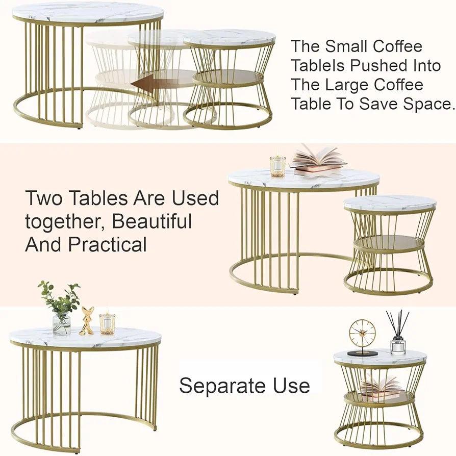 N I CREATIONS stylish coffee table set featuring elegant design for versatile home decor