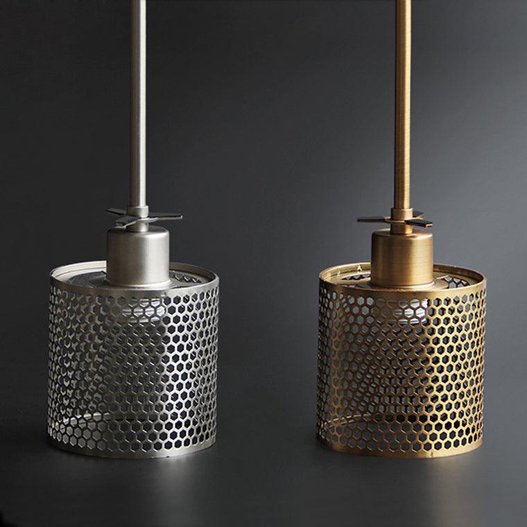 N I CREATIONS Modern Hanging Lights in Silver and Gold with Unique Honeycomb Design