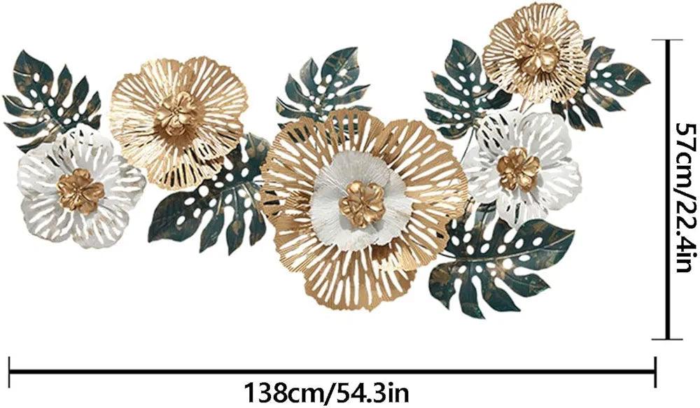 N I CREATIONS wall art featuring colorful metal flowers and leaves for elegant home decoration