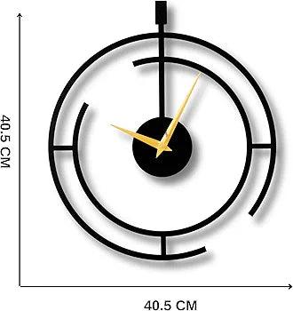 Stylish N I CREATIONS metal analog wall clock with a modern design, measuring 40.5 cm for home decor