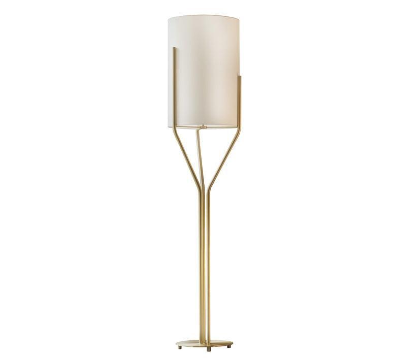 Close-up showing premium quality metal finish and sturdy construction of the floor lamp