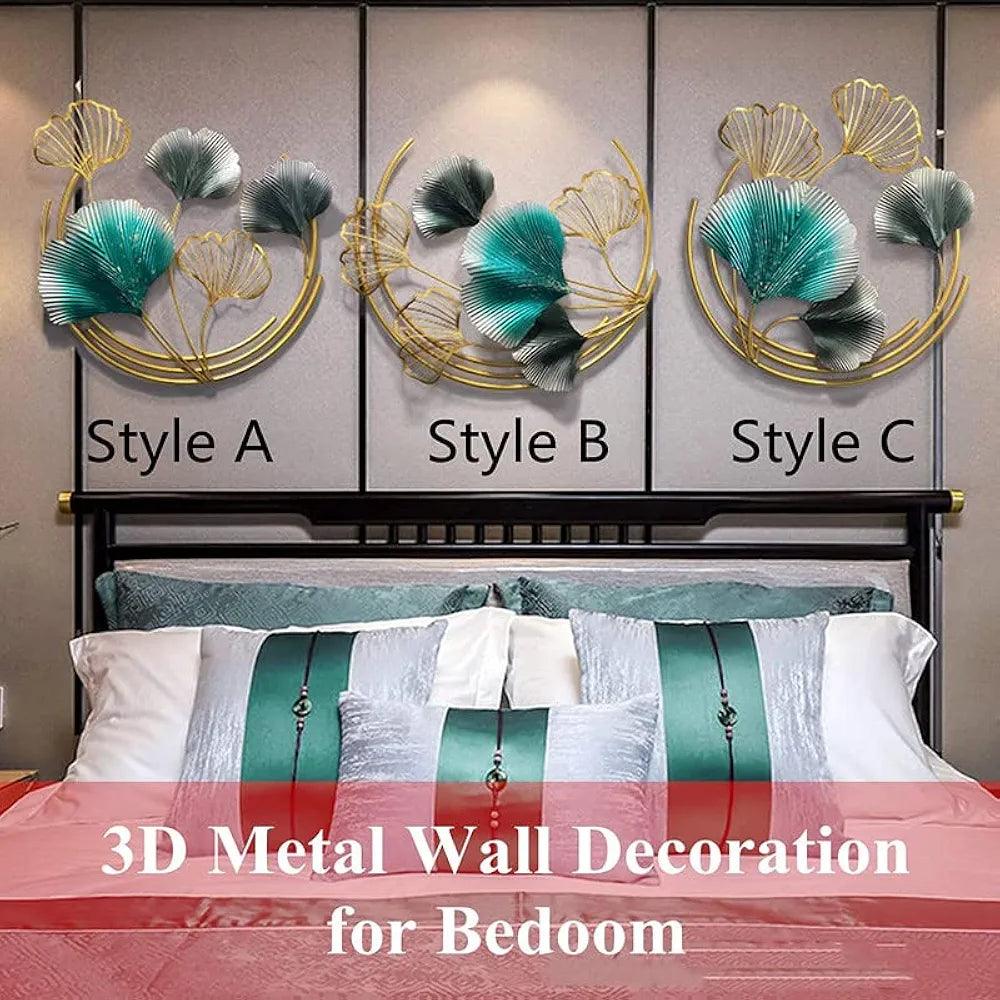 3D Metal Wall Art Decoration for Bedroom with Elegant Design and Vibrant Colors