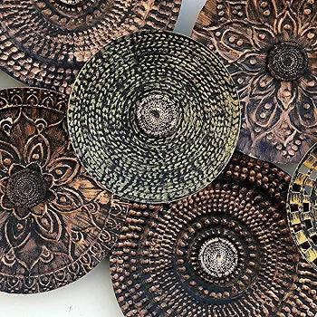 N I CREATIONS Decorative Metal Wall Art Featuring Intricate Patterns and Textures