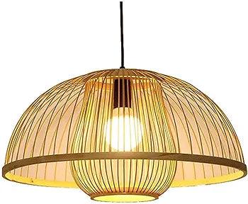 N I CREATIONS Modern chandelier Lamp with a stylish bamboo design and warm lighting for home decor