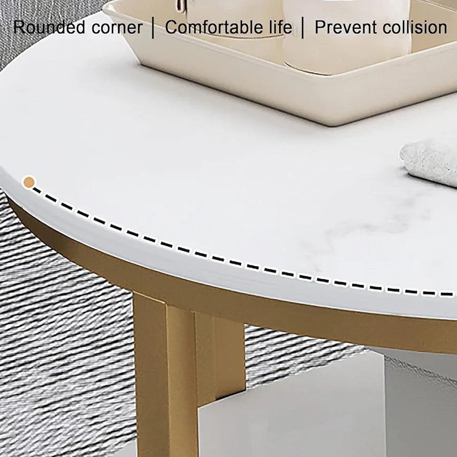 Modern coffee table with rounded corners and a stylish design for comfortable living spaces