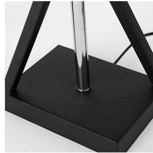 N I CREATIONS Modern Floor Lamp with Sleek Black Base and Chrome Stand for Stylish Home Decor