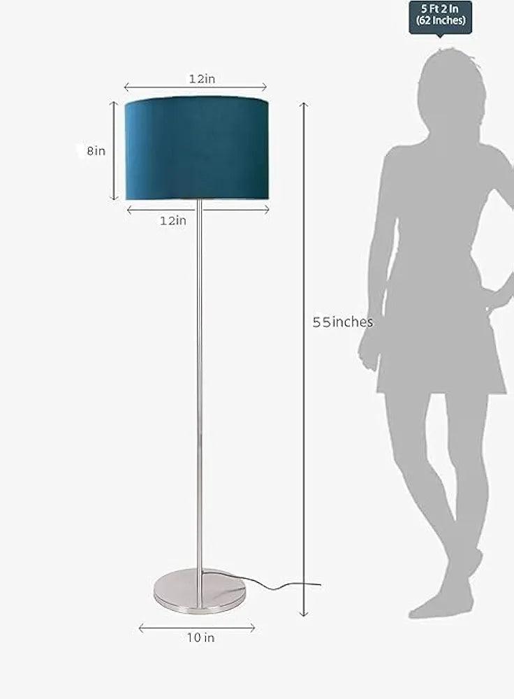 N I CREATIONS Modern Floor Lamp with a stylish cylindrical shade and sleek metallic base