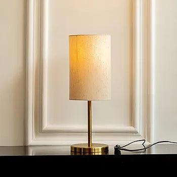 N I CREATIONS modern table lamp with a stylish gold base and soft fabric shade for elegant home decor