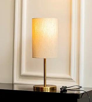 N I CREATIONS Modern table lamp with gold base and fabric shade for elegant home decor