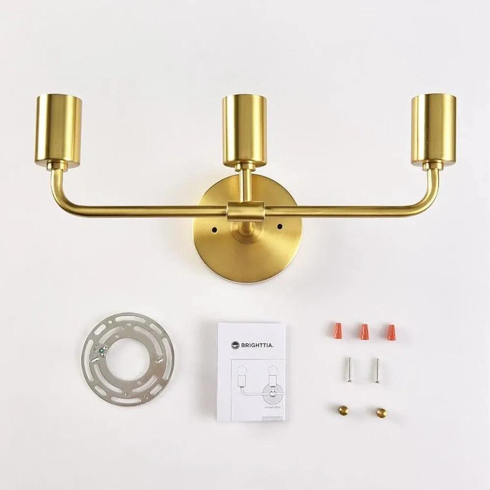 Modern wall lamp kit with gold sconce – bulb and mounting parts – N I CREATIONS™