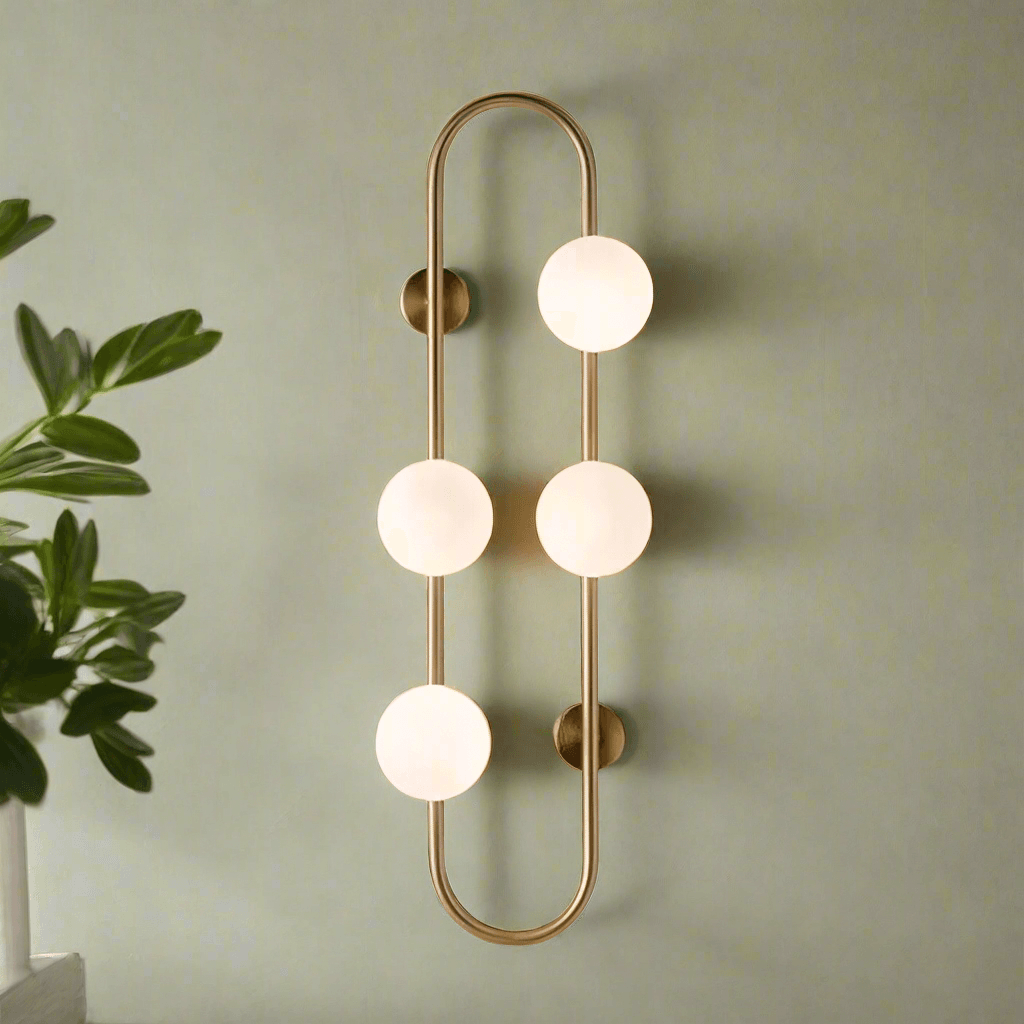 N I CREATIONS Modern Wall Lamp Light with Four Globe Shades for Stylish Home Decor