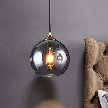 N I CREATIONS pendant lamp light with a modern glass globe design for elegant home decoration