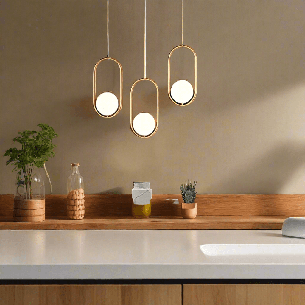 Modern N I CREATIONS Pendant light with three hanging globes for stylish home decor