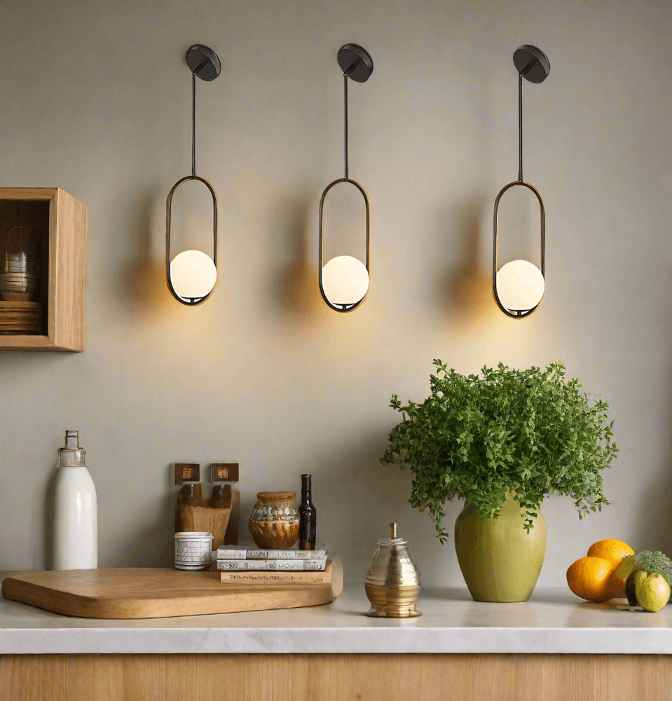 → Set of 3 modern pendant lamps enhancing living room décor – N I CREATIONS™