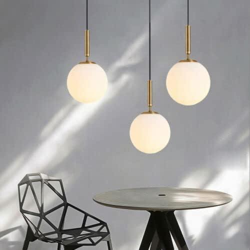 Elegant N I CREATIONS pendant light lamp restaurant with three round globes for stylish dining decor