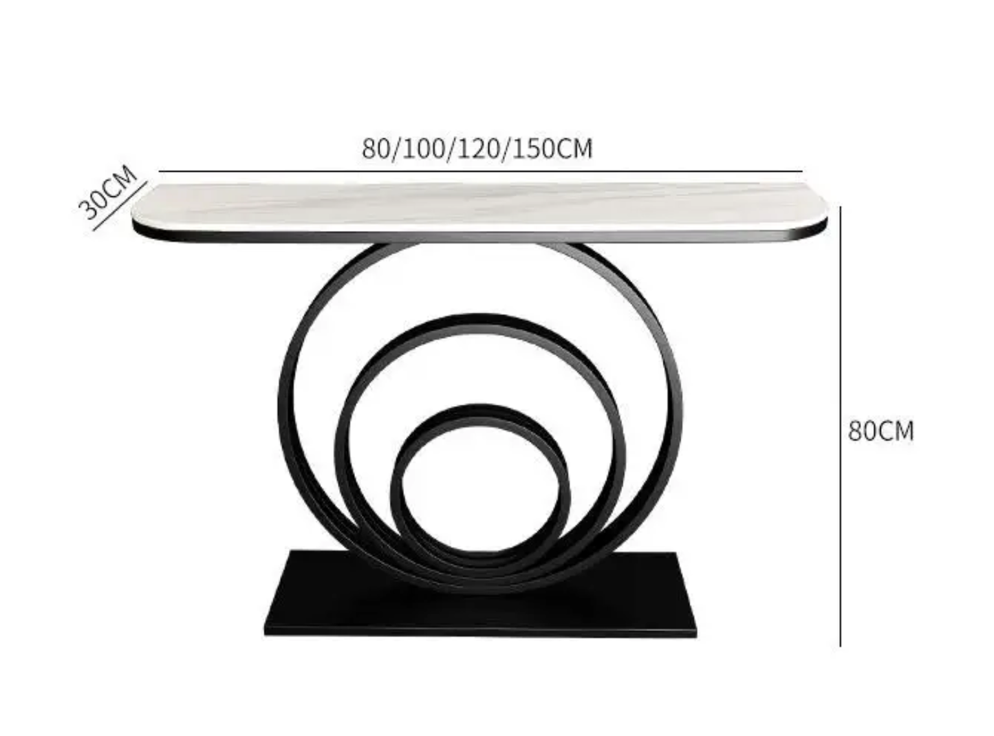 Modern Entryway Console Table – Geometric Metal Base & Premium Top