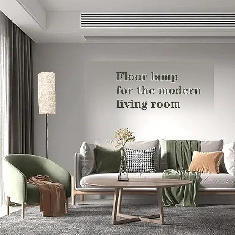 Stylish standing floor lamp for a modern living room with chic furniture and decor