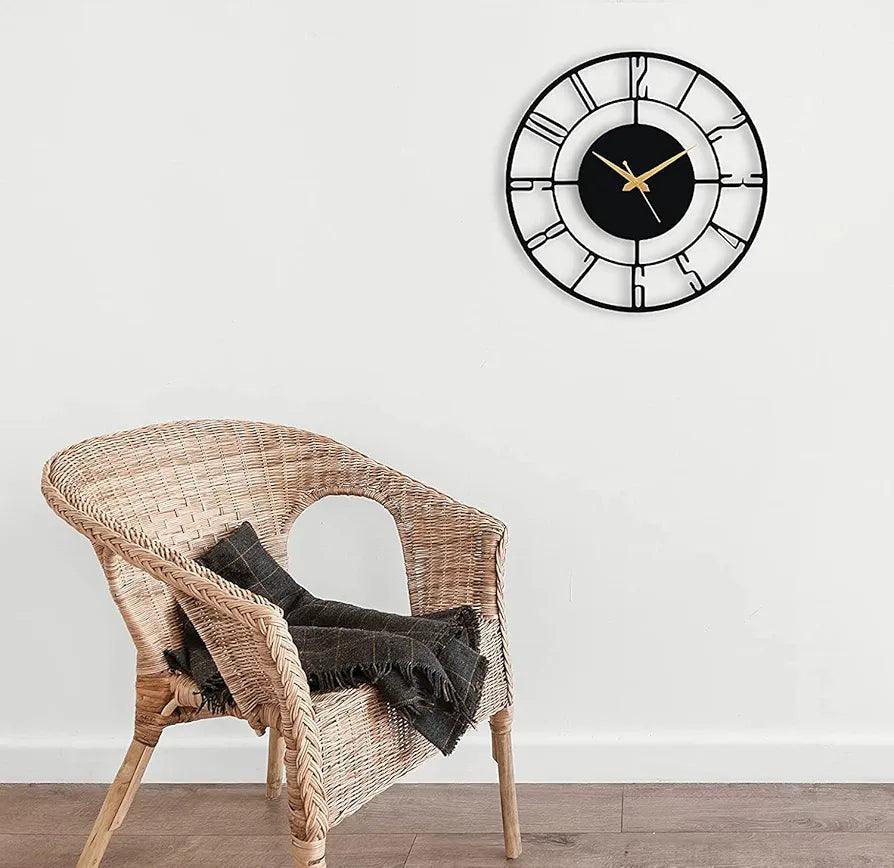 N I CREATIONS Stylish analog wall clock with a modern design, perfect for home decoration