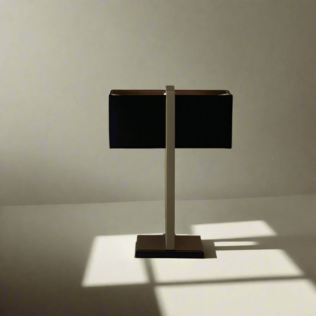 N I CREATIONS modern table lamp bedside with sleek design and contrasting black shade