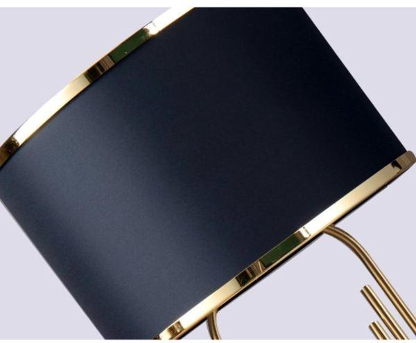 N I CREATIONS Elegant Table Lamp with a Black Shade and Gold Accents for Stylish Home Decor