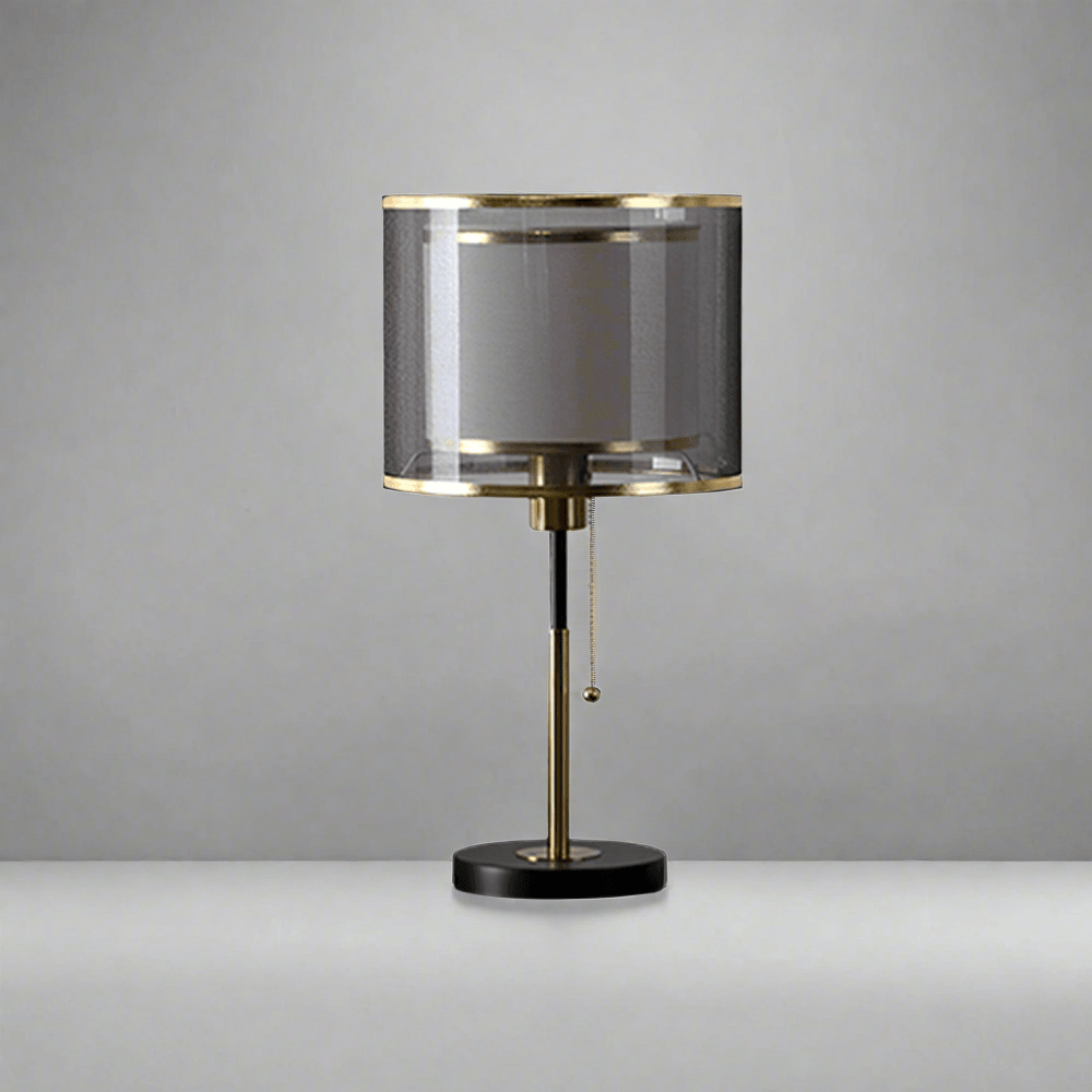 N I CREATIONS Table lamp with a stylish gold finish and mesh shade, perfect for home decoration