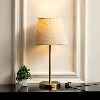 N I CREATIONS elegant table lamp with a soft shade and gold base for home decor
