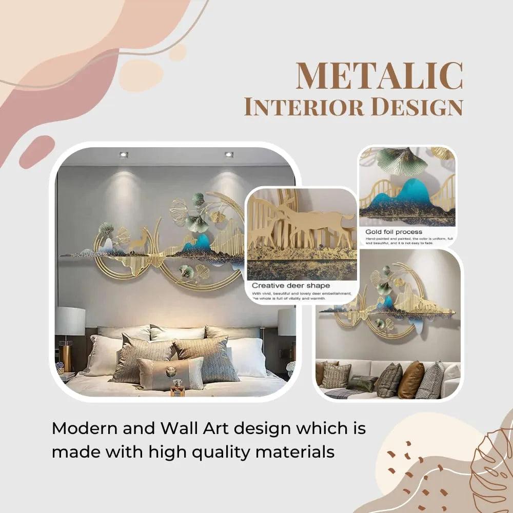 N I CREATIONS Modern Metal Wall Art in Creative Design for Elegant Home Decor