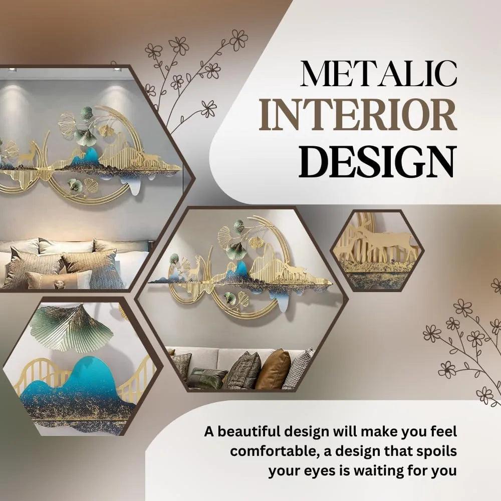 Stylish wall art featuring metallic design elements for modern home decor