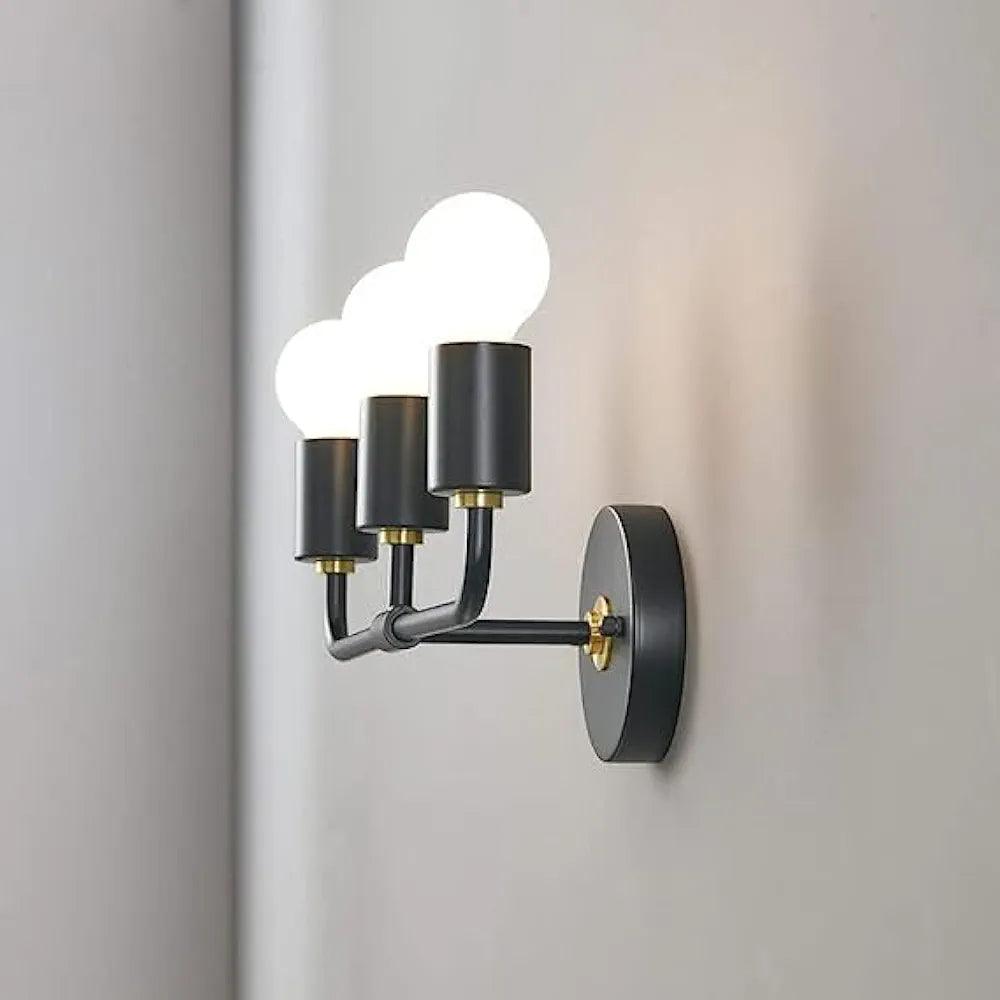 Modern N I CREATIONS Wall Lamp with three bulbs for stylish home decor