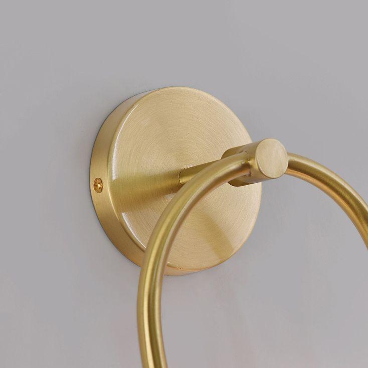 Elegant N I CREATIONS wall lamp with a round brass design for home decoration