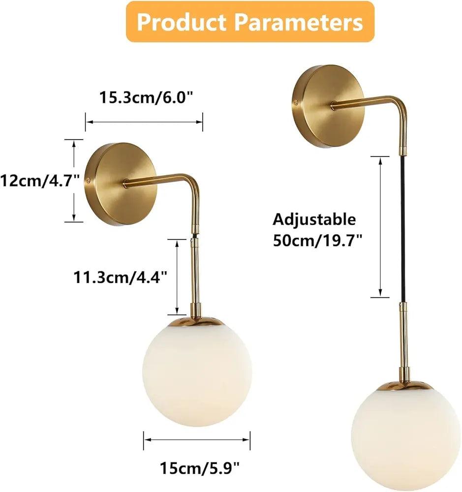 N I CREATIONS wall lamp with adjustable design and elegant gold finish for stylish home decor