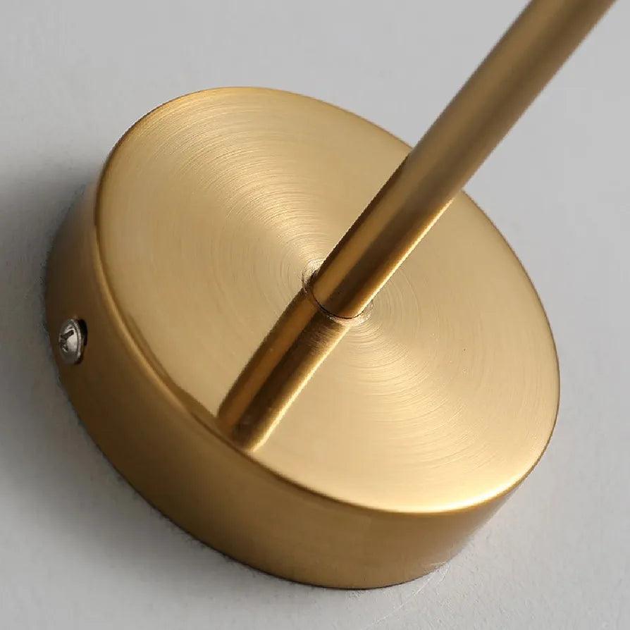 Elegant N I CREATIONS wall lamp base in brushed gold finish, perfect for modern interior decor