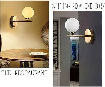N I CREATIONS modern wall lamp with a spherical shade for stylish home decoration