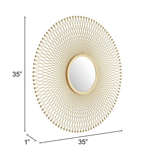 Wall mirror size reference – 35-inch diameter metal frame