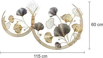 N I CREATIONS elegant wall sculptures featuring golden ginkgo leaves and a modern design for home decor