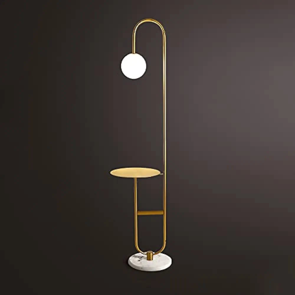Modern standing floor lamp casting warm light in a cozy corner – from the N I CREATIONS™ collection